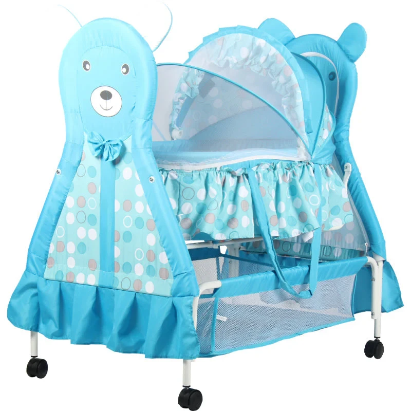 Mastela 3-in-1 Deluxe Baby Swing, Cradle & Bassinet – Portable Bedside Sleeper & Rocker