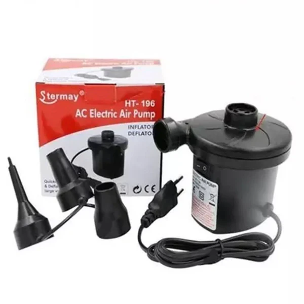 Electric Air Pump for Inflatable Pools, Beds & Toys – Multi Nozzle Inflator