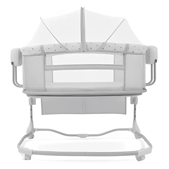 Mastela 3-in-1 Deluxe Baby Swing, Cradle & Bassinet – Portable Bedside Sleeper & Rocker