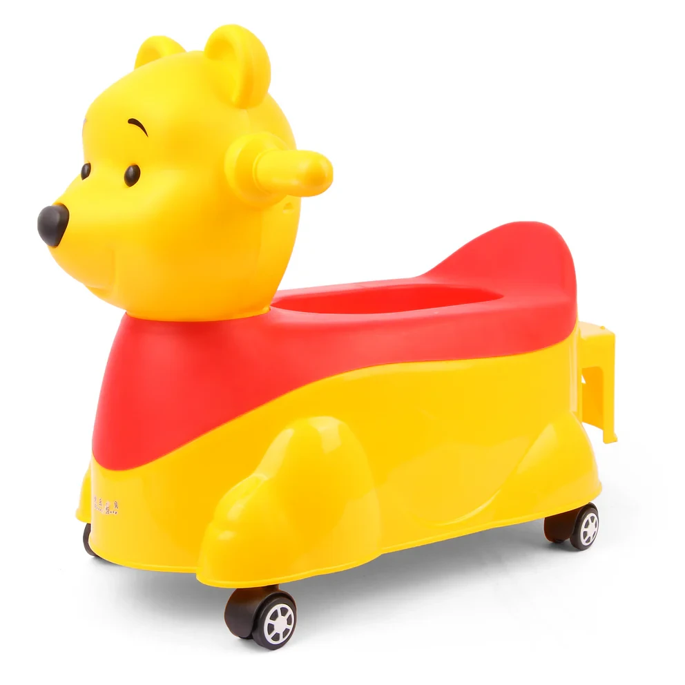 Kids Potty Seat with Wheels – Cartoon Ride-On Toilet Trainer for Toddlers
