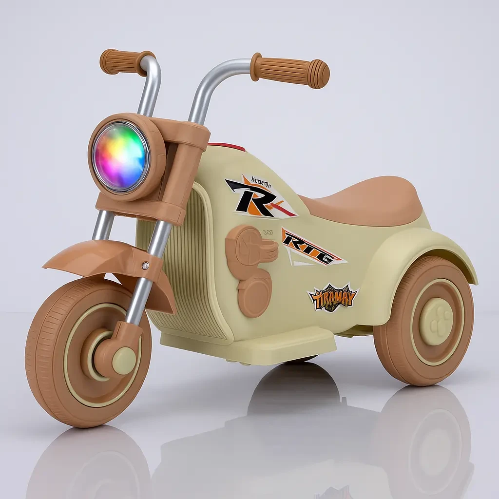 Kids Electric Three-Wheel Motorcycle – Harley-Style Ride-On Bike (Red)