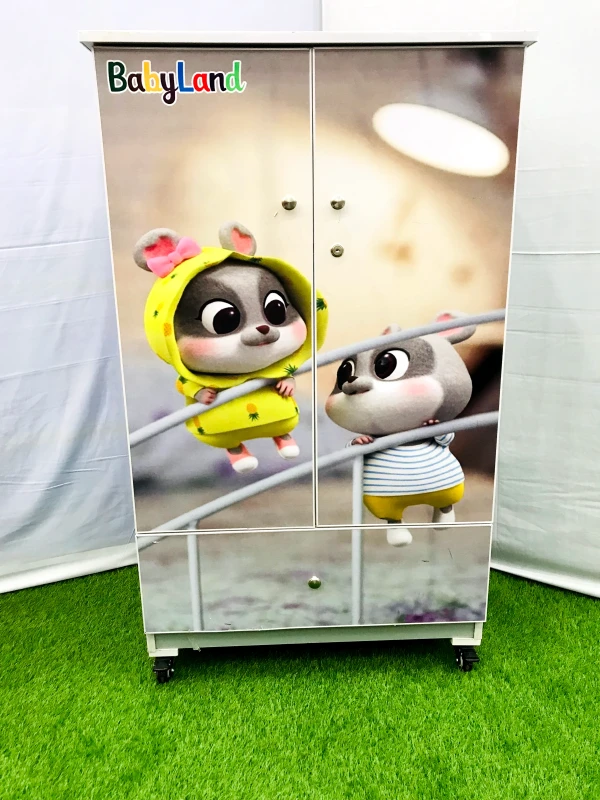 Cartoon  print 2 Door Baby Wadrobe