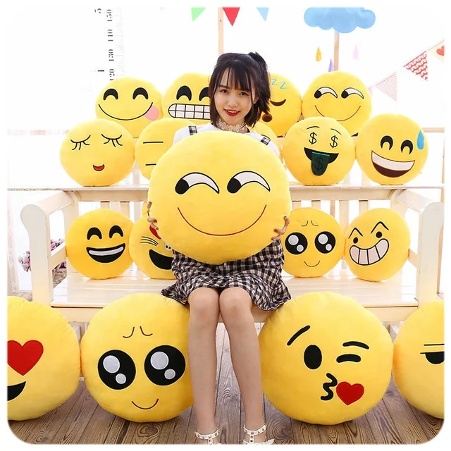 Emoji Soft Yellow Pillow